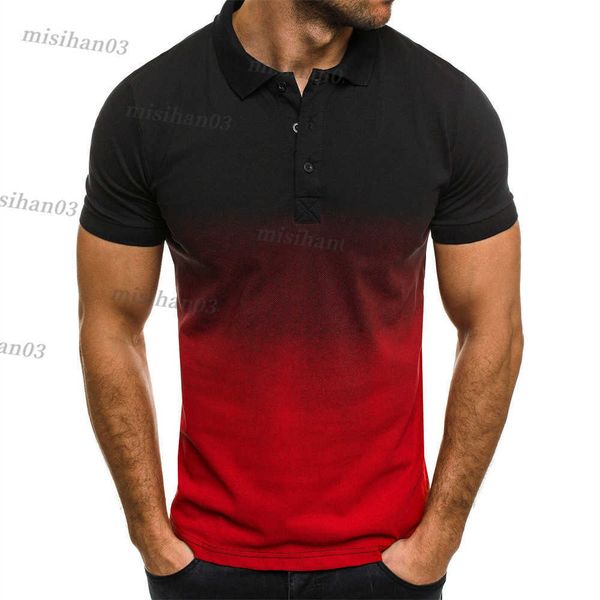 

men's polos shirt short sleeve contrast color new clothing summer streetwear casual fashion y2303, White;black