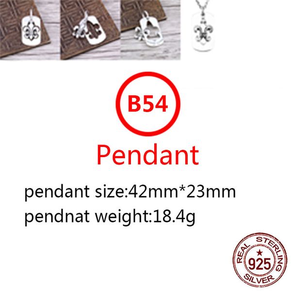 

b54 s925 sterling silver pendant personalized fashion simple couple creative boat anchor letter net red hip hop punk style jewelry lover gif