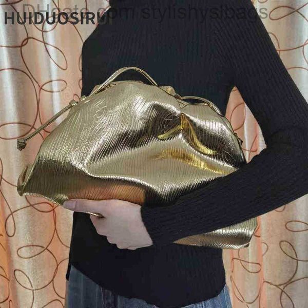 

evening bags 2022 luxury designer handbag brands day clutch dumpling bag gold cloud clip purse women pleated pouch tote 220516 032923h