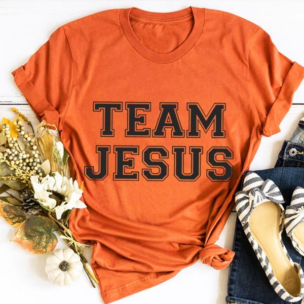 

womens tshirt team jesus shirt christian woman tshirts faith religious tee clothing for women l 230328, White