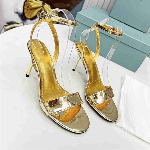 

fashion sandals luxury design 2023 pradity women high heel leather letter logo wedding party casual slippers 03-06, Black