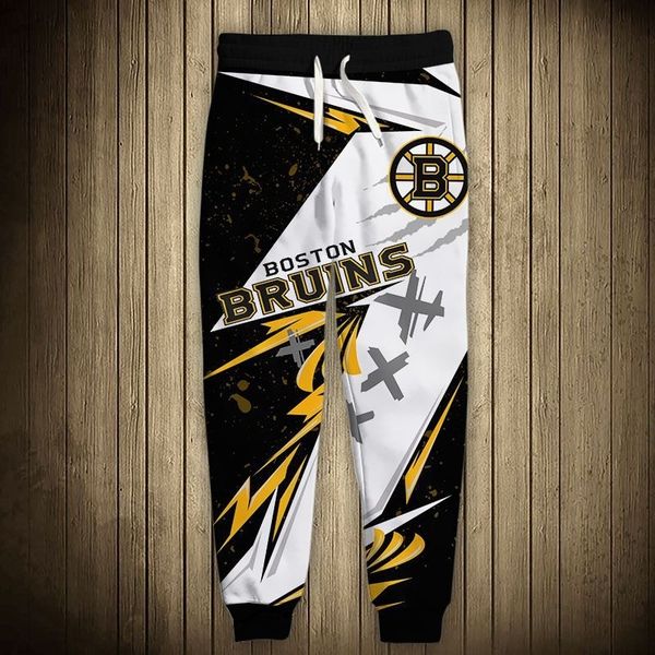 

mens pants boston masculino casual bruins esportivas doodle tarja redonda alfabeto b sweatpants 230328, Black