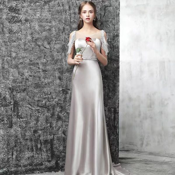 

sliver mermaid prom dresses beaded tassel stain luxurys girls 2023 crystal rhinestone sequins open back formal birthday party mothers gowns, Black