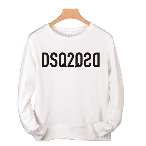 

dsq icond2 casual fashion trend pullover simple classic letter print couple sweatshirt dsq icon street fashion crew neck cotton sweatshirt i, Black