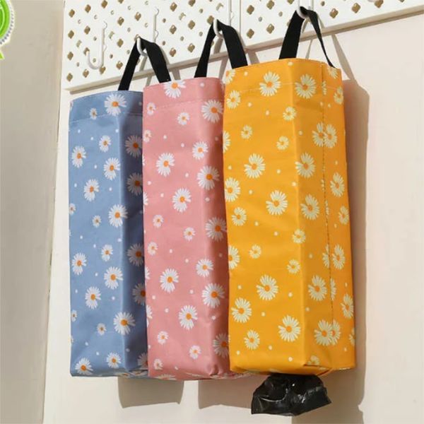 

30pcs little daisy waste bag holder organization sets washable wall mounted folding bag suitable for kitchen bathroom living room office cam