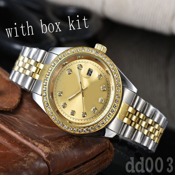 

daydate movement watchsc 41mm 36mm designer watch automatic quartz bezel stainless steel montre homme datejust mechanical watch for women 31, Slivery;brown
