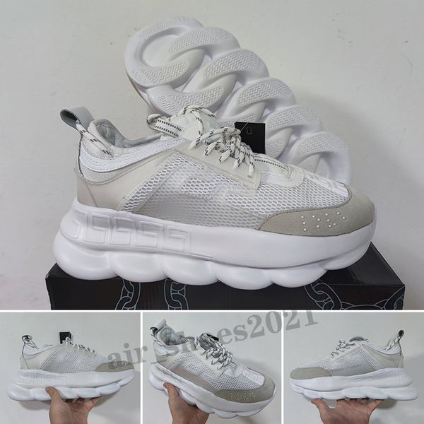 

casual shoes chain reaction wild jewels chain link trainer sneakers size 36-45, White;red