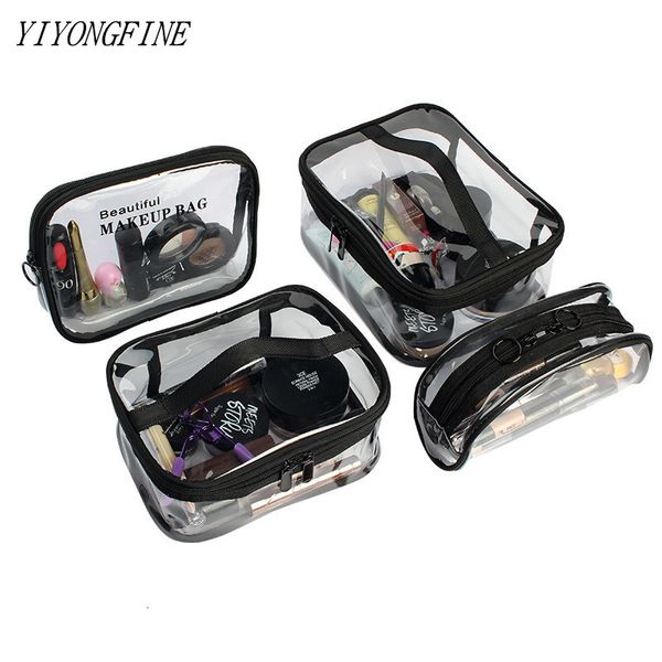 

cosmetic bags cases transparent pvc for women waterproof toiletries storage travel makeup female neceser make up beauty 230329