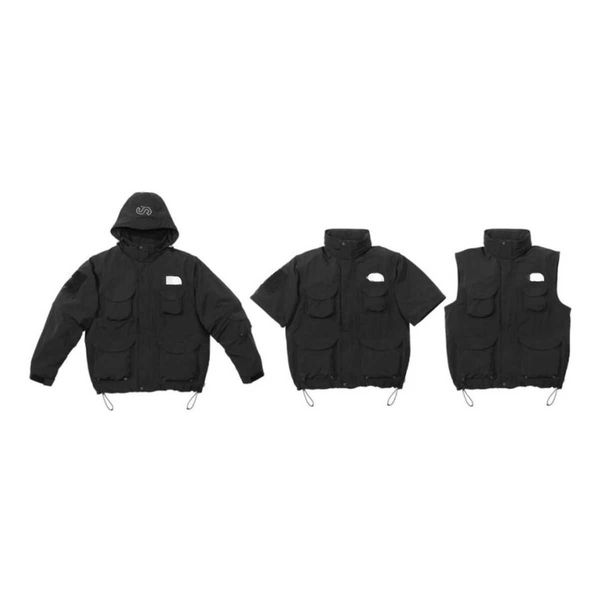 

trendy 3-in-1 trench coat men women jackets tn designer jacket embroidery removable multifunctional sportswear outdoor soprt zipper workwear, Black;brown