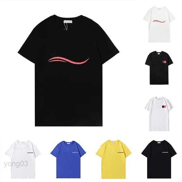 

designer t shirt summer short sleeve waves tee men women lovers luxury t-shirts fashion senior pure cotton high version casual sports tshir, White;black