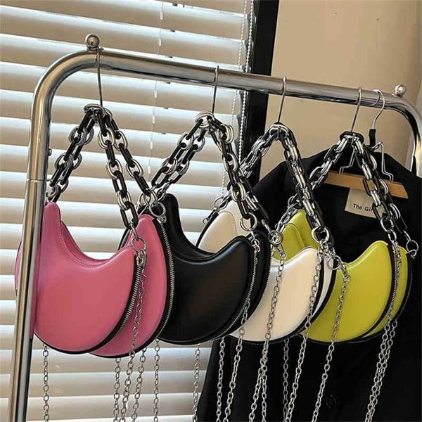 

2023 designer bag 2023 summer new korean women's solid color saddle sequin versatile hand crescent armpit bags