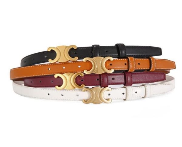 

fashion designer genuine leather belts for womens mens casual waistband womens gold smooth buckle cowskin belt ladies ceinture gir4969121, Black;brown