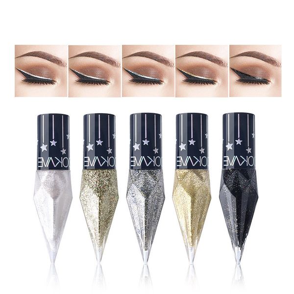 

lookave diamond shimmer liquid eyeliner cosmetic women cat eyes shiny eye line pen silver makeup waterproof pigment