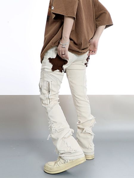 

mens jeans four seasons multipocket personality patch trend fashion casual workwear streetwear ins jeans 230329, Blue
