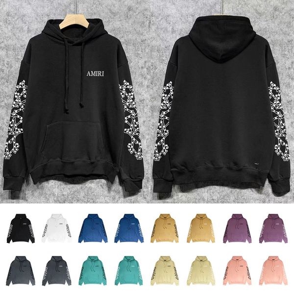 

amirs mens designer hoodie high street splash paint men's womens amirs sweatshirt embroidery shirt embroidery sweatshirts brand label c, Black