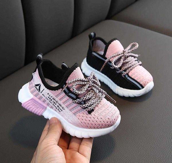 

athletic outdoor 2019 new autumn kids shoes breathable boys girls sport shoes children casual sneakers baby running shoes mesh canvas shoes, Black