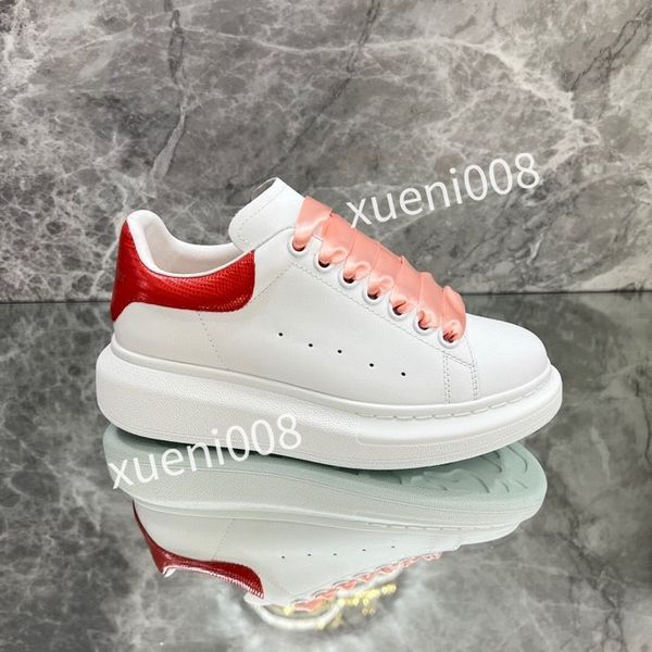

2023designer casual shoes women travel leather lace-up sneaker cowhide fashion lady flat designer running letters woman shoe platform men gy, Red;white