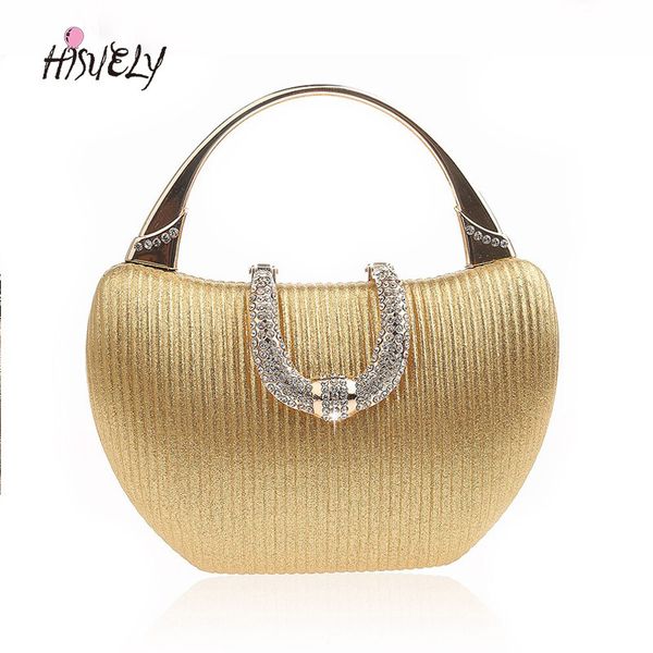 

evening bags vintage diamond sequined clutch hand bride gold wedding purse female handbag wy214 230329