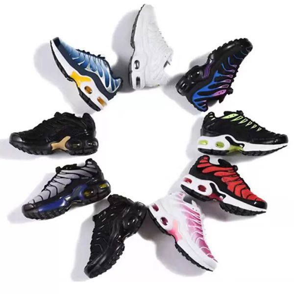 

tn plus girl boy kids children shoes designer athletic outdoor sneakers triple white black gold red laser blue toddler girls boys kid child