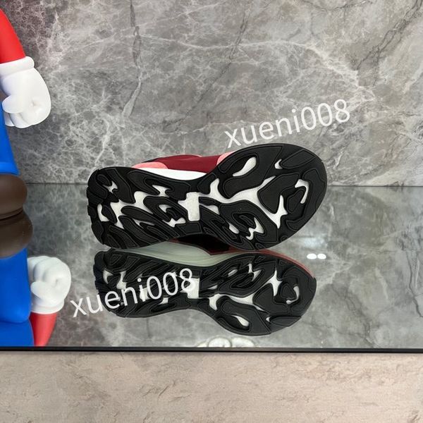 

2023mens casual shoes calfskin banded sneaker white black blue grey designer sneaker luxury trainers low fashion mens women sneakers, Red;white