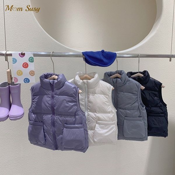 

waistcoat fashion baby boy girl down vest winter infant toddler child warm waistcoat solid zipper outwear thick baby clothes 1-7y 230329, Camo