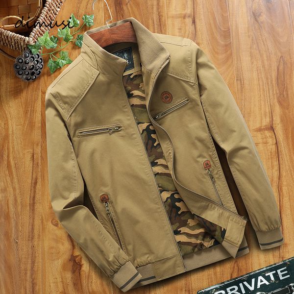 

men's jackets dimusi autum winter mens bomber jacket male fashion cotton windbreaker jackets casual slim fit windbreaker coats mens clo, Black;brown