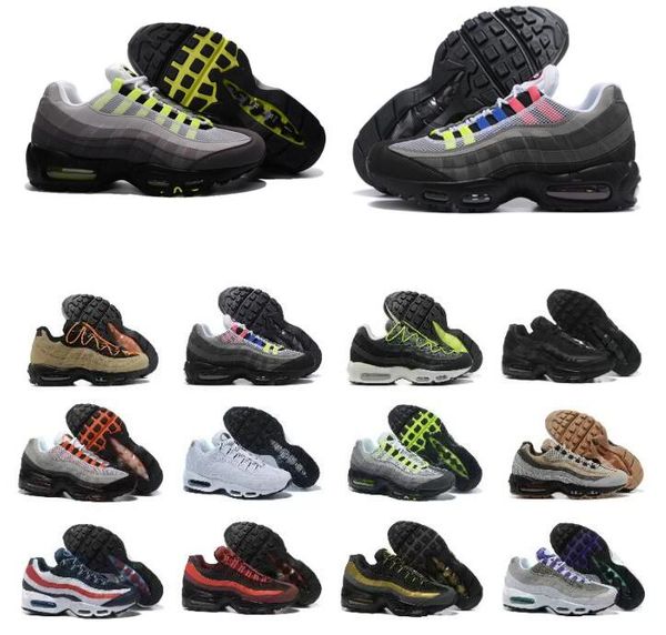 

mens 95 og tt running club shoes classic triple black white navy blue neon soft sole grey greedy 3.0 sneakers 20th anniversary grape safari