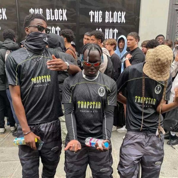 

digital printing t shirt men sweatshirt trapstar designer tshirt crop hip hop short sleeve tshirt wo tshirts round neck pullover tee tracksu, White;black