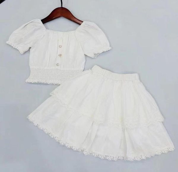

girls039 suit summer new sets british style skirt suit twopiece suit kids clothes girls kids girls children dress3195036, White
