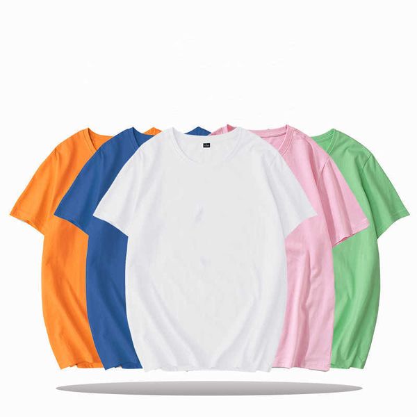 

2021ss spring summer thick fabric t shirt men women gray short sleeve tees, Blue