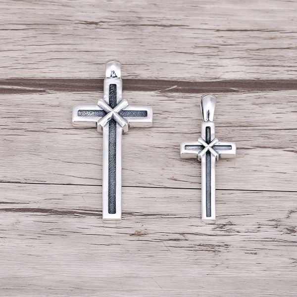 

b39 s925 sterling silver pendant personalized fashion simple couple creative cross letter net red hip hop punk style jewelry lover gift