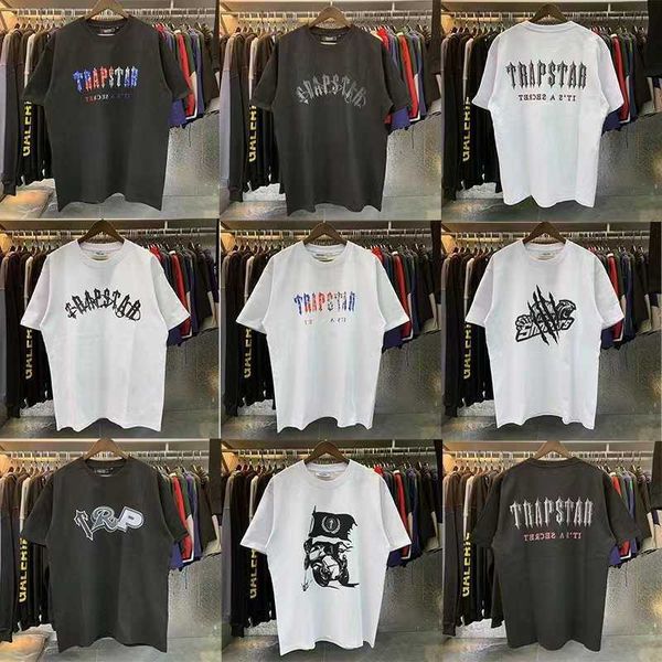 

plus size cotton sweatshirt men women t shirt trapstar designer tshirt crop round neck pullover tshirt fashion 3d print tee oversize tshirts, White;black