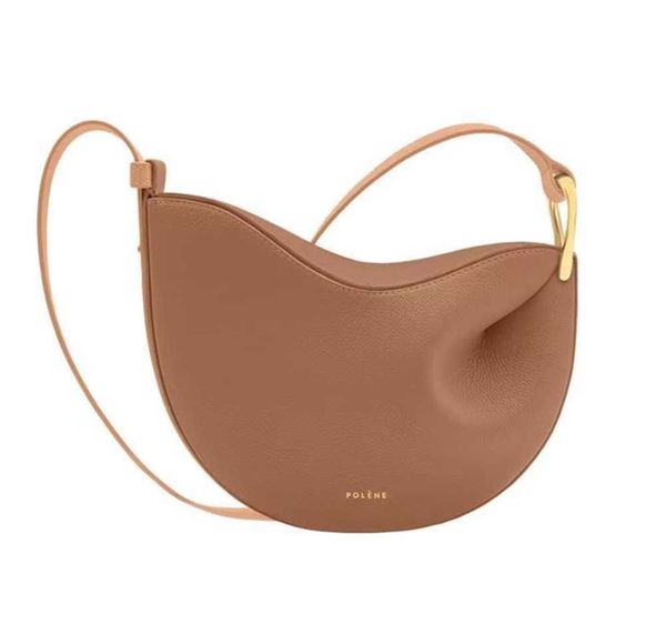 

evening bags polene tonca bag full-grain textured calf leather designer magnetic flap closure handbag gold-plated stainless steel buckle sho