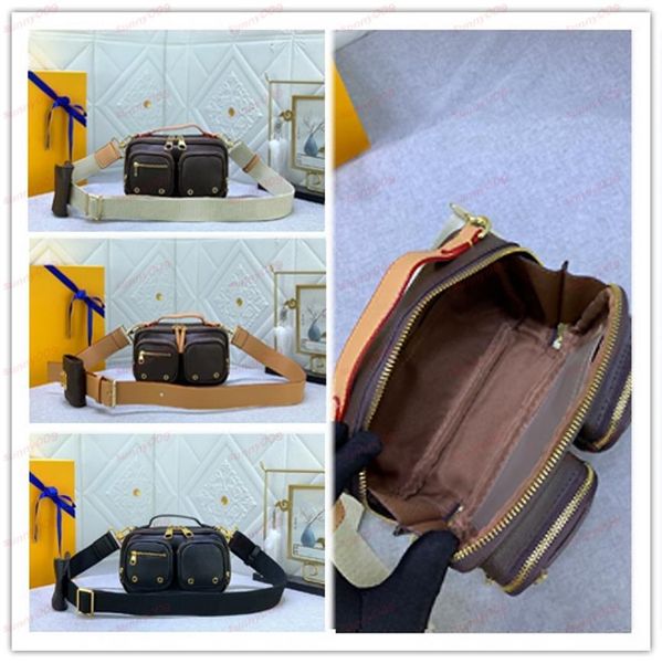 

double zip multi pocket handbag shoulder bag printed embossed handbag luxury mini trunk bag designer totes ladies casual fashion bags