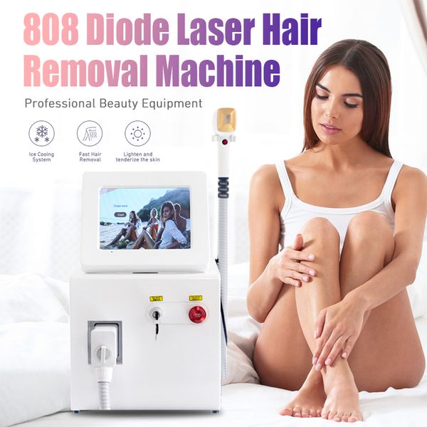 

powerful 1200w 2000w ing painless ice titanium professional 808nm diode laser hair removal machine factory price for skin rejuvenation, Black