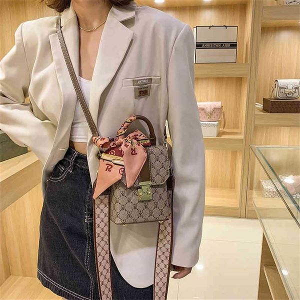 

2023 designer bag handbag red female cool strange bear printed double shoulder with silk scarf bag