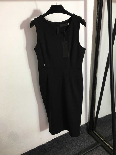 

23ss maxi dress summer dress one piece dress designer clothes women sleeveless vest dress waist tucked women clothes, Black;gray