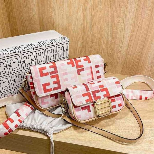

2023 designer bag handbag summer printing hand-held stick red canvas one shoulder