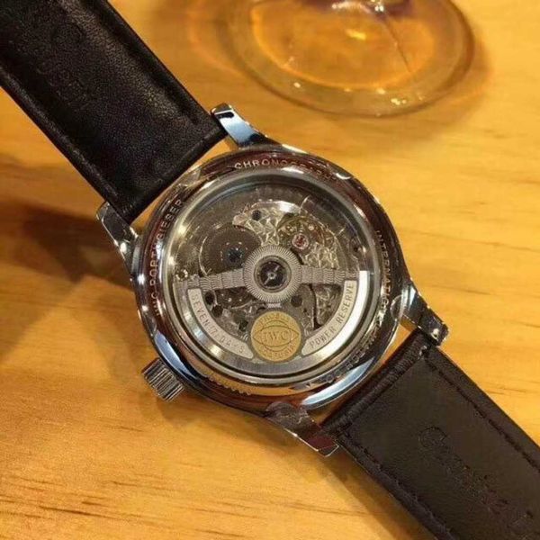 

men's luxury mechanical watch lwcs portuguese 7 automatic mechanical movement casual watch 8691, Slivery;brown