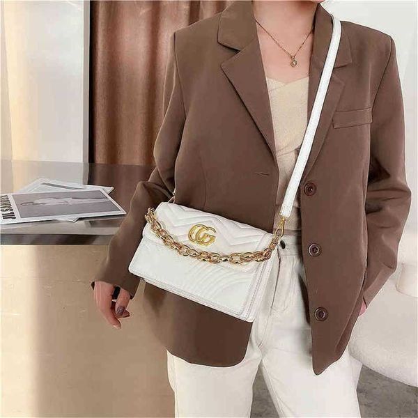 

2023 designer bag handbag texture female chain one shoulder small square bags women