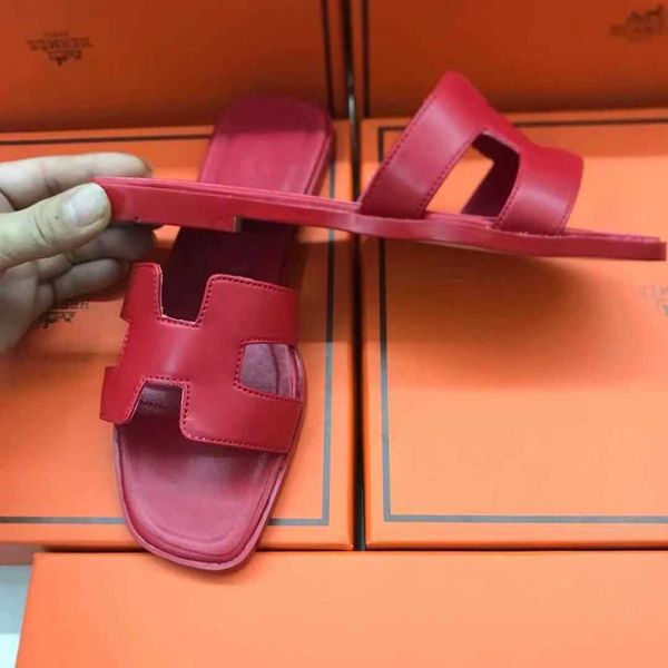 

women oran slipper designer flat sandals leather beach shoes outwear bottom fashion net leather new beach tourism red summer 45ar