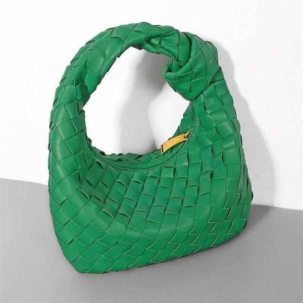 

designer bottegas bags venetas new knotted crescent moon women's dumpling high-grade cowhorn solid color hand woven hand-held pleated j