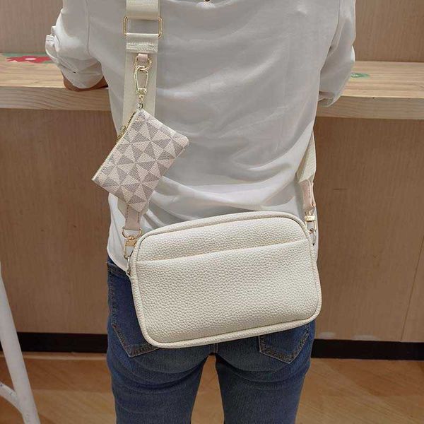 

wide strap women crossbody bags solid ladies handbags luxury satchel bags shoulder crossbody sling bags with coin bag 230308