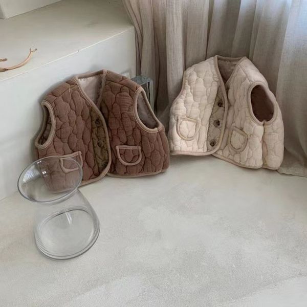 

waistcoat autumn winter toddler cloud pockets vest girl infant cardigan sleeveless boy baby retro cotton casual waistcoats 230329, Camo