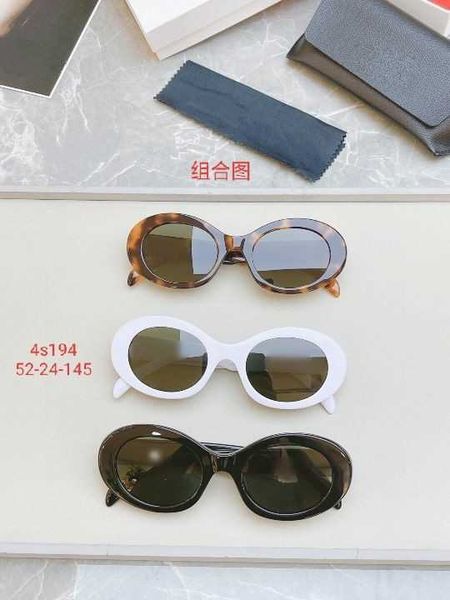 

2022 new oval thickened plate 4s 194 trendy sunglasses, White;black