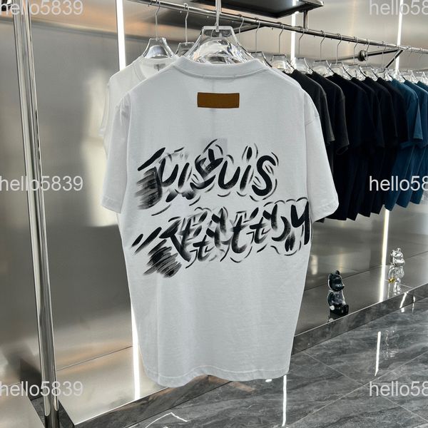 

2022 tees mens designers t shirt man womens tshirts with letters print short sleeves summer shirts men loose tees asian size s-xxxl he044, Black;brown