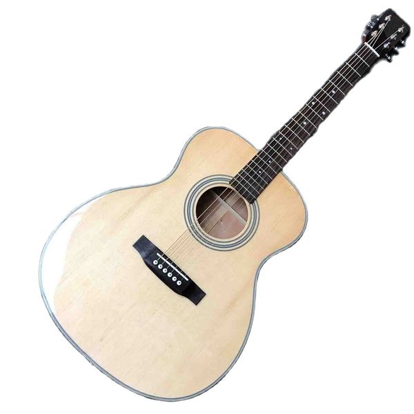 

lvycustom grand om body acoustic guitar solid spruce top