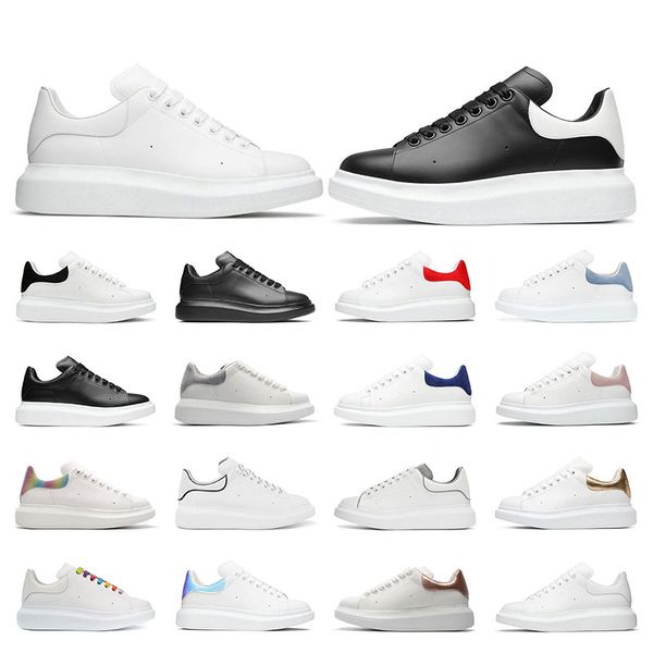 

2023 for men women casual shoes alexander designer mens oversized sneakers mc queens platform flat triple white black suede leather rainbow