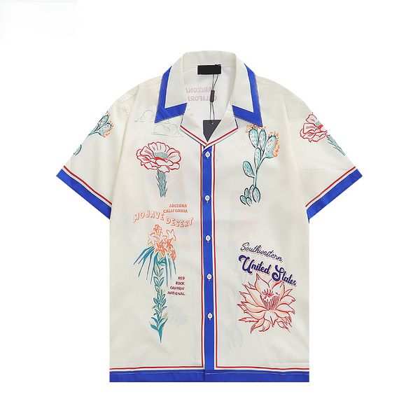 

luxury designer shirts mens fashion geometric print bowling shirt hawaii floral casual shirts men slim fit short sleeve variety, White;black