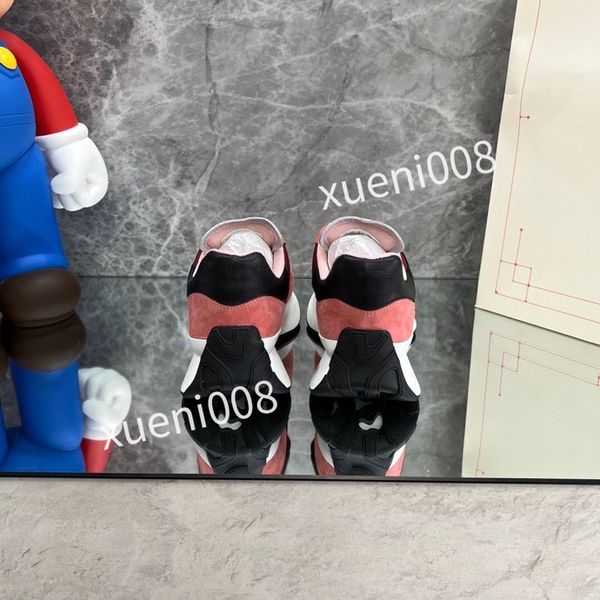 

mens casual shoes calfskin banded sneaker white black blue grey designer sneaker luxury trainers low fashion mens women sneakers2023, Red;white